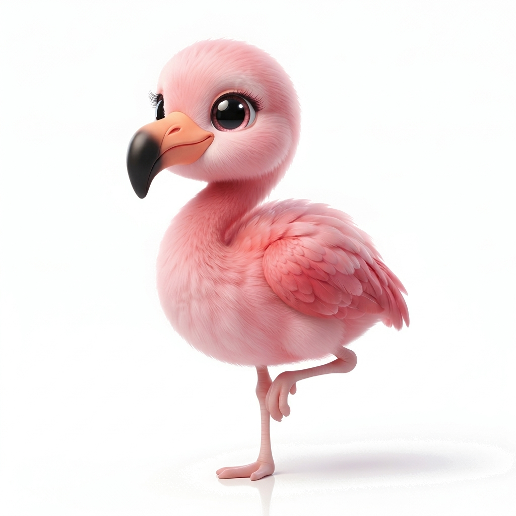 3D Baby Flamingo Picture Word Quest